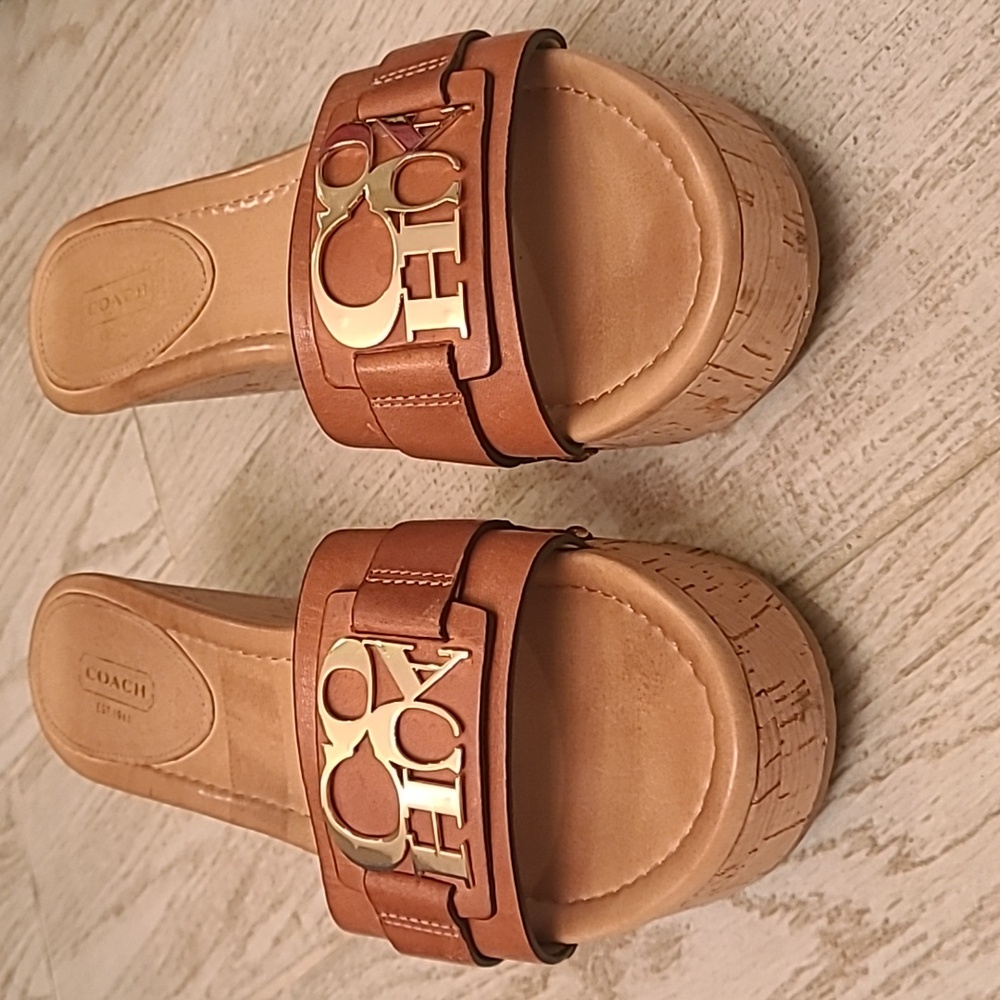 Coach Cork Wedges in a Size 10 in EUC!